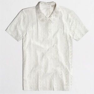 J. Crew Cream Eyelet Blouse